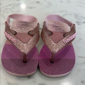 Havaianas Kids Glitter Pink Sandals